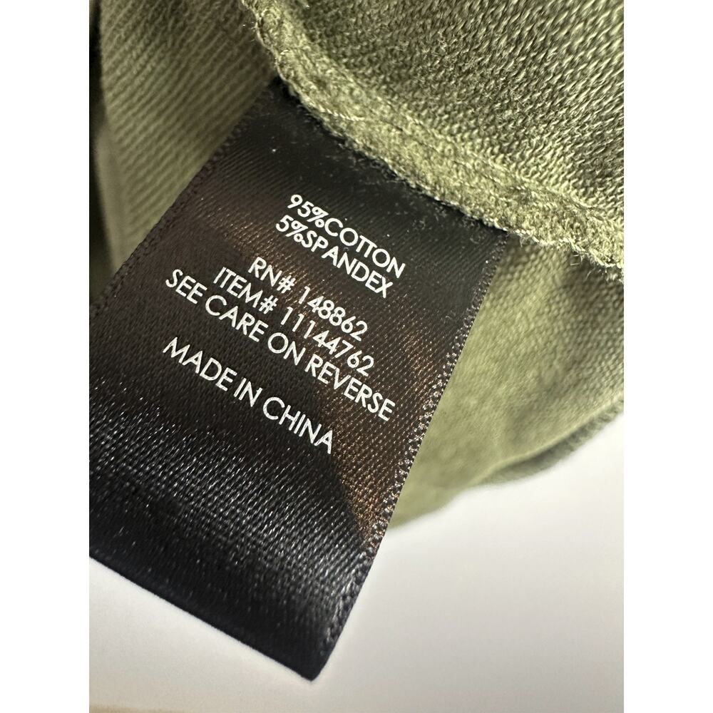 NWT Torrid Olive Green Ruffled Knit Sweatshirt Dress Cold Shoulder Plus Size 3X - Picture 8 of 9